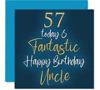 Fantastic 57th Birthday Cards for Uncle, 57 Today & Fantastic