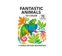 Fantastic Animals: 75 original illustrations to color in a world beyond imagination (Playful animals)