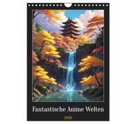 Fantastic anime worlds UK-Version (Wall Calendar 2026 DIN A4 Portrait), CALVENDO 12 Month Wall Calendar