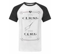 Fantastic Beasts And Where To Find Them Men's Raglan Short Sleeved T-Shirt (Adult White) in White | Size: Large Fantastic Beasts And Where To Find Them White L