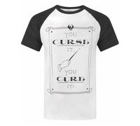 Fantastic Beasts And Where To Find Them Men's Raglan Short Sleeved T-Shirt (Adult White) in White | Size: Small Fantastic Beasts And Where To Find Them White S