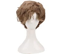 Fantastic Beasts and Where to Find Them Newt Short Brown Gradient Curly Cosplay Wig Halloween Prop Hair Role Play + Wig Cap
