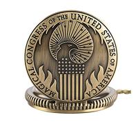 Fantastic Beasts and Where to Find Vintage Quartz Pocket Watch Magical Congress of The United States of America Necklace Pendant