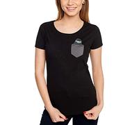 Fantastic Beasts Ladies T-Shirt Pocket Niffler Elven Forest Cotton Black - M