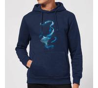 FANTASTIC BEASTS Newt Silhouette Hoodie - Navy | Size: Small FANTASTIC BEASTS Navy S