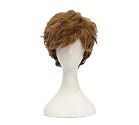 Fantastic Beasts The Crimes of Grindelwald t Scamander Cosplay Wig Short Brown Curly Heat Resistant Hair Wigs +Wig Cap