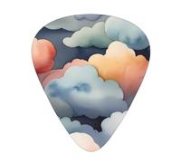 Fantastic Colorful Clouds Wzywhj Prints Abs Guitar Picks 12 Piece, Easy Grip Uke Picks For Your Bass, Ukulele, Acoustic Or Electric Guitar