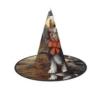 Fantastic Cute Dog Halloween Witches Hats Witch Headbands Wizard Hat Costume Accessories Cosplay for Party Masquerade Foldable 2 PCS