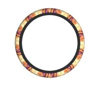 Fantastic Dog Printed Steering Wheel Cover Elastic Stretch Car Wheel Wrap Breathable Non-Slip Steering Wheel Protector for Car Truck SUV