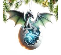Fantastic Dragon Ornaments - Christmas Pendants, Vintage Hanging Decorations | Christmas Tree Home and Door Decoration, Holiday Collectible, Drago Figure Ornament