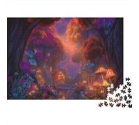 Fantastic Enchanted Forest Puzzles 1000 Piece Challenge Toy Adults And over 12 Years Old Creative Puzzles Educational Challenge Home Decoration Gift 38x26cm/1000pcs
