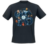Fantastic Four Group Grid Circle T-Shirt black M