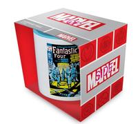 Fantastic Four (Power & Pride Blue Coloured Inner Pod Mug, Black Ceramic Mug 315ml / 11oz, Officially Licensed by Pyramid International, Ideal for Home, Office or Gift Use