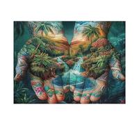 Fantastic Hands 500-piece Jigsaw Puzzle Set For Adults Teens 14+ Logic Skill Indoor Game Family Game Night Summer Durable Material 500 PCS