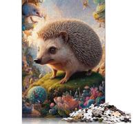 Fantastic Hedgehog Horizon Wooden Puzzles 500 Piece Jigsaw Puzzles for Adults Educational Game Challenge Toy Christmas Eve Gifts 500pcs (52x38cm)