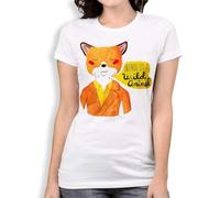 Fantastic Mr. Fox Because I'm A Wild Animal T-Shirt, Wes Anderson Tee(Small)