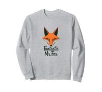 Fantastic Mr. Fox: Clever Woodland Creature Art Sweatshirt, Adult Unisex, Heather Grey, L