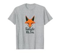 Fantastic Mr. Fox: Clever Woodland Creature Art T-Shirt, Men, Heather Grey, S