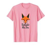 Fantastic Mr. Fox: Clever Woodland Creature Art T-Shirt, Men, Pink, 3XL