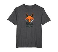 Fantastic Mr. Fox: Clever Woodland Creature Art T-Shirt, Men's Big and Tall, Dark Heather Grey, 6X Tall