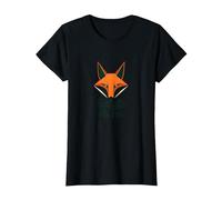 Fantastic Mr. Fox: Clever Woodland Creature Art T-Shirt, Women, Black, M