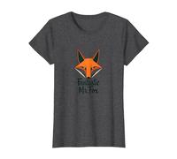 Fantastic Mr. Fox: Clever Woodland Creature Art T-Shirt, Women, Dark Heather Grey, S