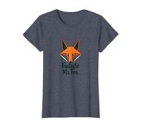 Fantastic Mr. Fox: Clever Woodland Creature Art T-Shirt, Women, Heather Blue, L