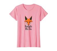 Fantastic Mr. Fox: Clever Woodland Creature Art T-Shirt, Women, Pink, XL