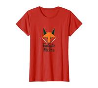 Fantastic Mr. Fox: Clever Woodland Creature Art T-Shirt, Women, Red, S