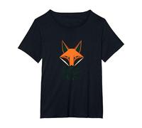 Fantastic Mr. Fox: Clever Woodland Creature Art T-Shirt, Women's Plus, Black, 2X