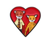 Fantastic Mr Fox costume brooch, Enamel Pin, Animal Jewellery