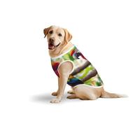 Fantastic Parrot Feather 1print Large Pets Vest Travel Breathable Soft Sleeveless Tank Top Lightweight T-Shirt