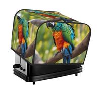 Fantastic Parrot Feather Print 4-Slice Toaster Cover Dustproof Waterproof Kitchen Appliance Shield Daily Usability