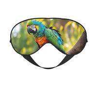 Fantastic Parrot Feather Print Eye Mask,Soft Blackout Blindfold Eye Cover for Women Men Full Night's Sleep,Travel