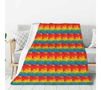 Fantastic Parrot Feather Print Lightweight Warm Blanket Soft Thick Blankets Bedroom Camping Living Room Traveling
