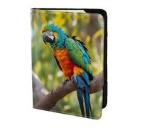 Fantastic Parrot Feather print Passport Cover, Passport Holder Cover Wallet Passport Wallet Case for Cards and Documents