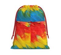 Fantastic Parrot Feather print Super soft velvet Christmas bag, fit for Halloween promotion and daily storage