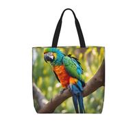 Fantastic Parrot Feather Print Tote Bag For Women, Work Handbags, Large Capacity Casual Shoulder Handbags, For Travel Gym