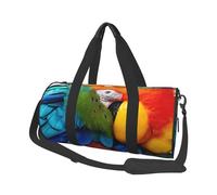 Fantastic Parrot Feather Print Travel Duffel Bag, Foldable Gym Bag Overnight Weekend Bags for Women, Large Holdall Bag Cabin Bag for Sports and Travel