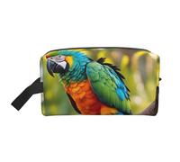 Fantastic Parrot Feather Print Zipper Storage Bag, Travel Accessories, toiletries Bag, Portable toiletries Bag