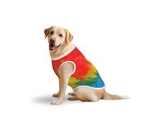 Fantastic Parrot Featherprint Large Vest For Pets Apparel T-Shirt Breathable Lightweight Sleeveless Tank Top