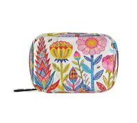 Fantastic Plants Colorful Medicine Bag for Traveling with Detachable Compartments Reusable Pill Bag Organizer for Purse