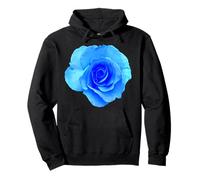 Fantastic Romantic Renaissance Blue Rose Flower Shapes Mania Pullover Hoodie