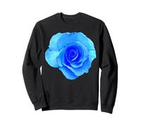 Fantastic Romantic Renaissance Blue Rose Flower Shapes Mania Sweatshirt