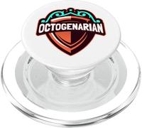 Fantastic Shield 80th Birthday Octogenarian PopSockets PopGrip for MagSafe