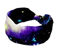 Fantastic Sky Pattern Women’s Headbands Elastic Wide Turban Headband Soft Head Bands Non Slip Hairband for Yoga Workout Sport Running
