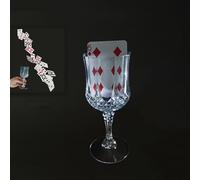 Fantastic Surprise Glass Magic Tricks The Chosen Card Appearing in Glass Stage Illusions Gimmicks (Card Version)