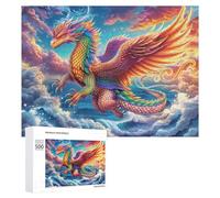 Fantastical Eagle-dragon Soaring over Ocean 500 Piece Jigsaw Puzzle for Adults Indoor Logical Game Brain Stimulation Gift for All Occasions 500 PCS