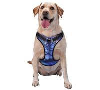 Fantastical Two Majestic White Tigers No Pull Dog Harness Adjustable Reflective Oxford Easy Control Medium Large Dog Harness