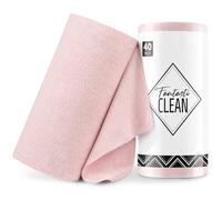 Fantasticlean Microfiber Cleaning Cloth Roll- 40 Sheets, 12" x 12" (Pink)